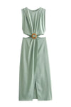 Robe Chic Vert Sauge