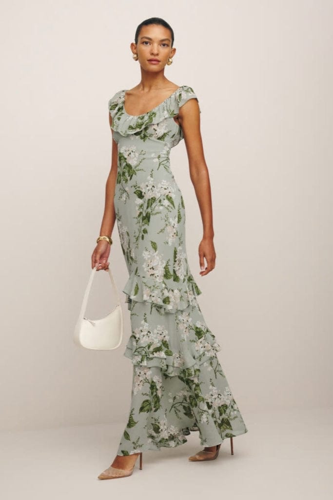 Robe Cocktail Mariage Vert Sauge