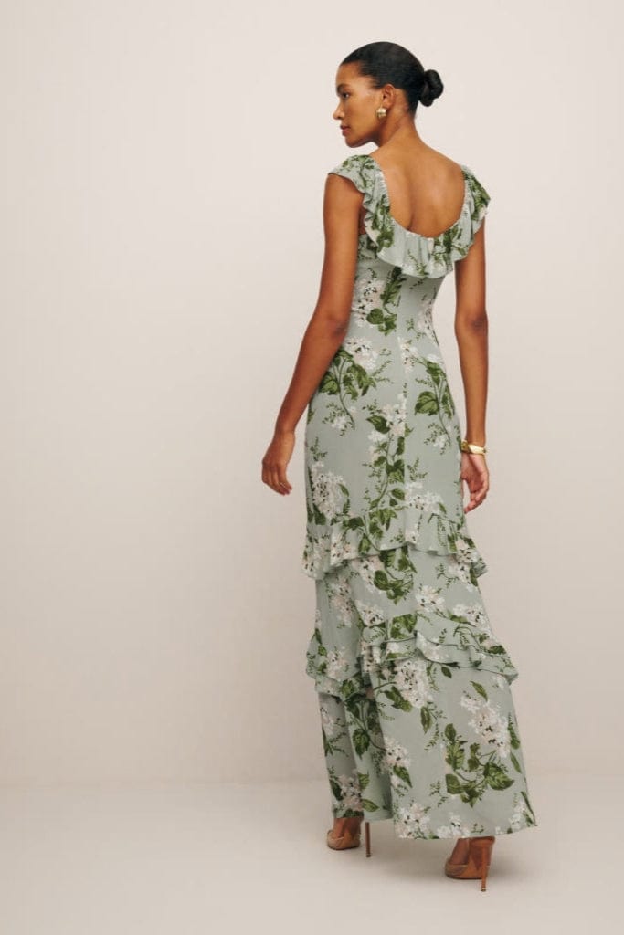Robe Cocktail Mariage Vert Sauge