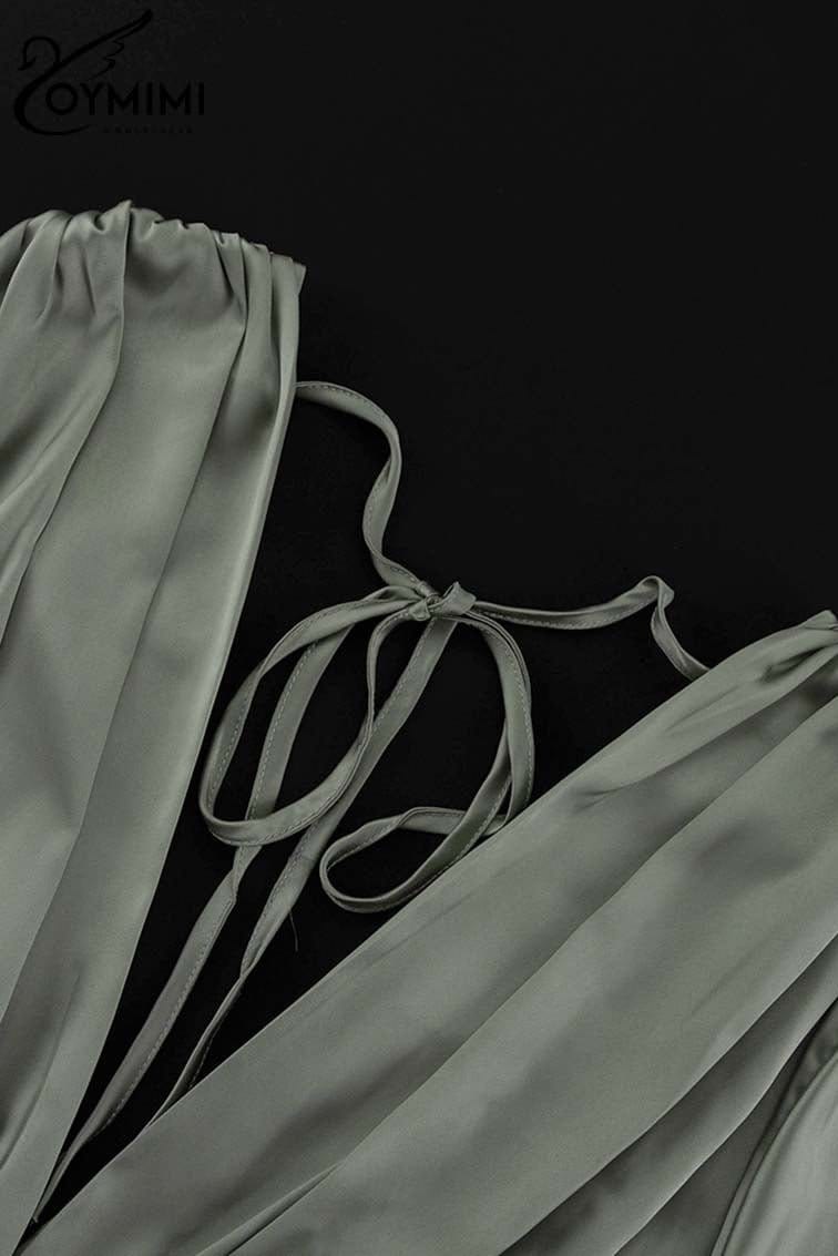 Robe Cocktail Vert Sauge