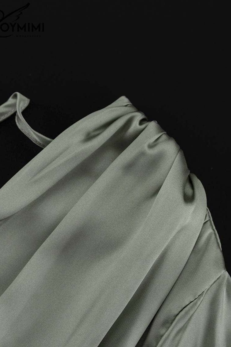 Robe Cocktail Vert Sauge