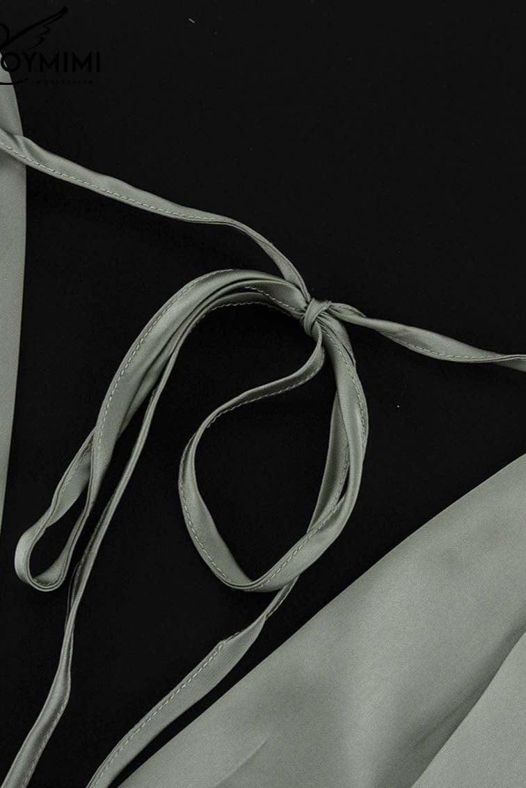 Robe Cocktail Vert Sauge