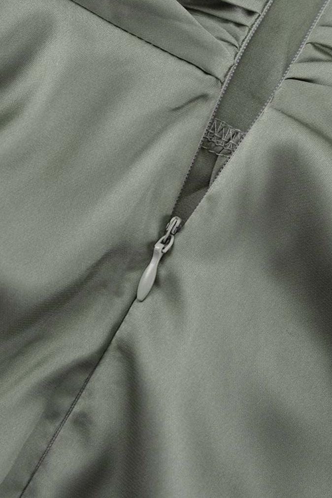 Robe Cocktail Vert Sauge