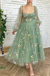 Robe Dentelle Vert Sauge