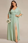 Robe Longue Vert Sauge Mariage