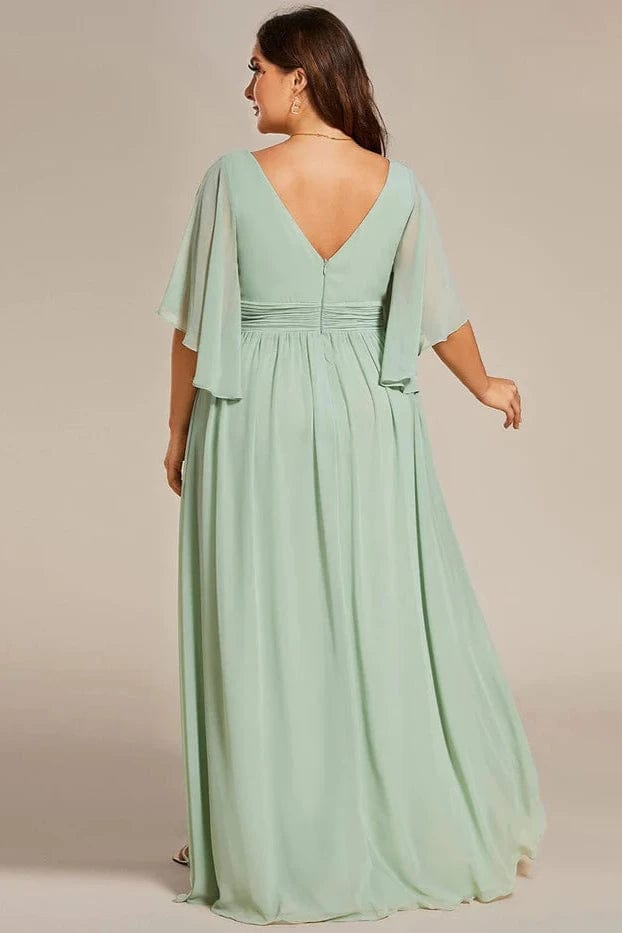 Robe Longue Vert Sauge Mariage