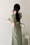 Robe Midi Vert Sauge