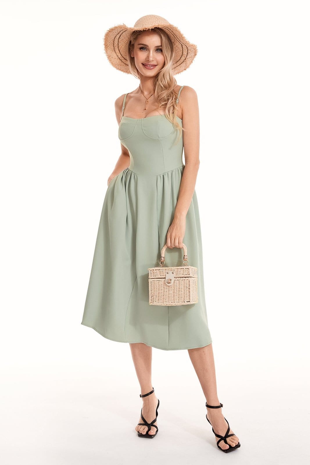 Robe Patineuse Vert Sauge