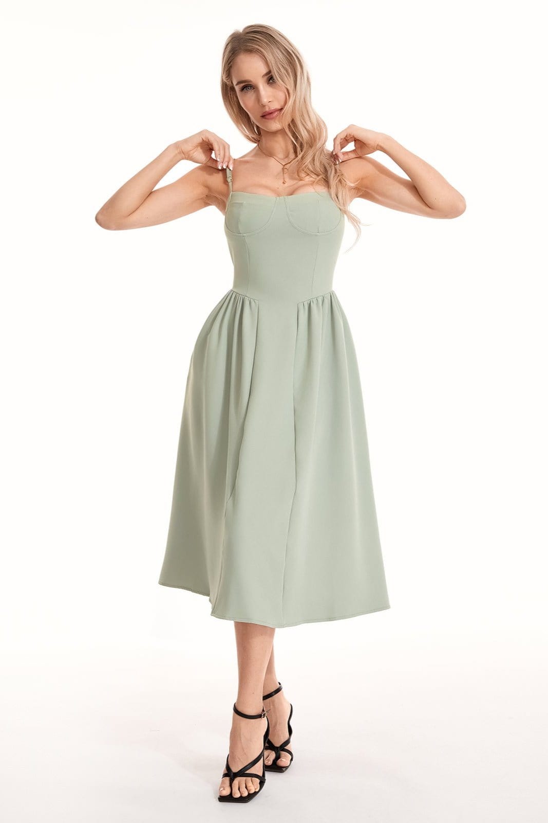 Robe Patineuse Vert Sauge