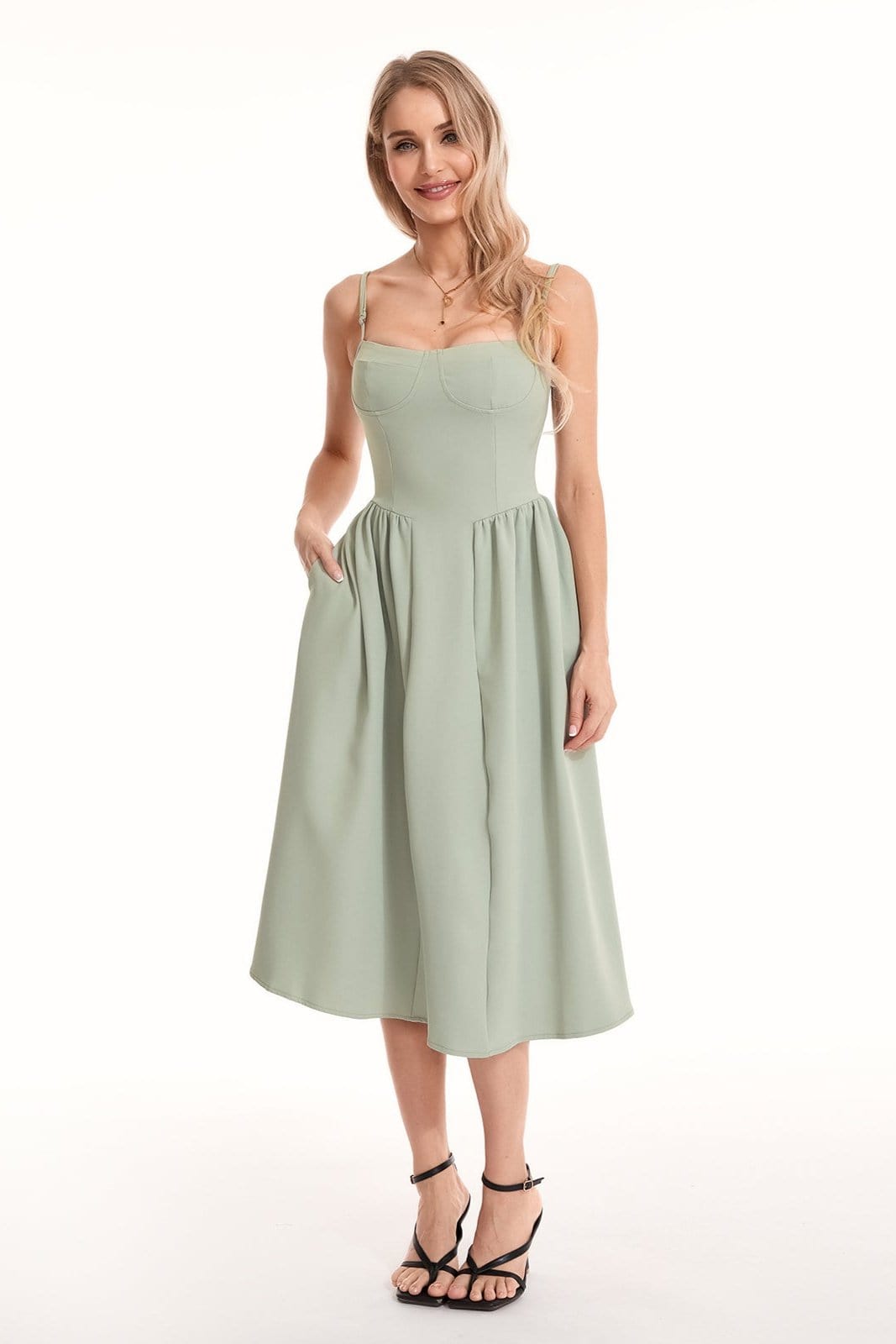 Robe Patineuse Vert Sauge