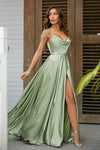 Robe Témoin Mariage Vert Sauge