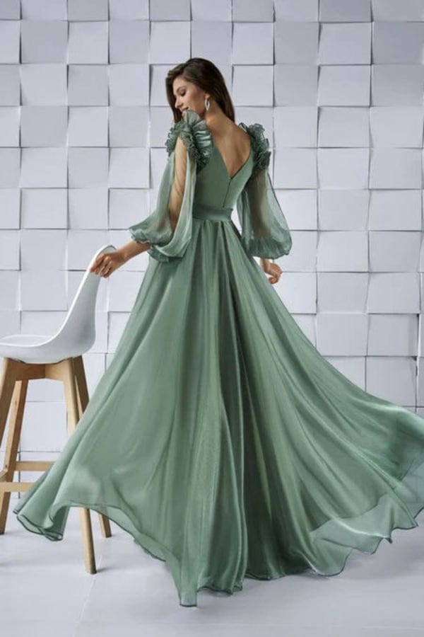 Robe Tulle Vert Sauge