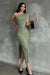 Robe vert sauge longue